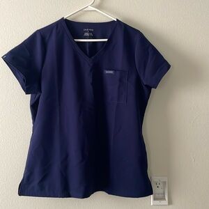 JAANUU NWOT Womens Navy Scrub Top Large